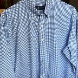 Ralph Lauren Blue & White Gingham Button up